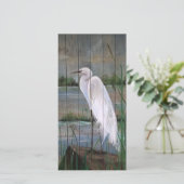 White Heron Kaart (Staand voorkant)