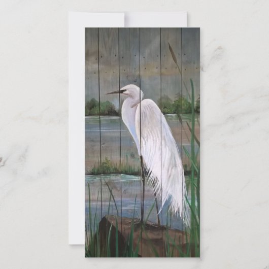 White Heron Kaart (Voorkant)