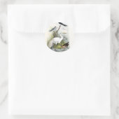 White Heron Ronde Sticker (Tas)