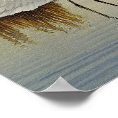 White Heron Waterverf Painting Poster (Hoek)