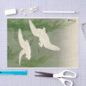 White Herons and Willow in Rain by Ohara Koson Tissuepapier (Craft)