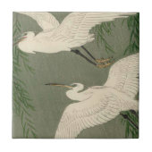 White Herons Decorative Tile Tegeltje (Voorkant)