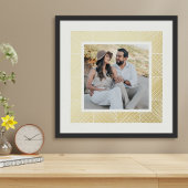 White Herringbone Custom Foto Folie Art Print