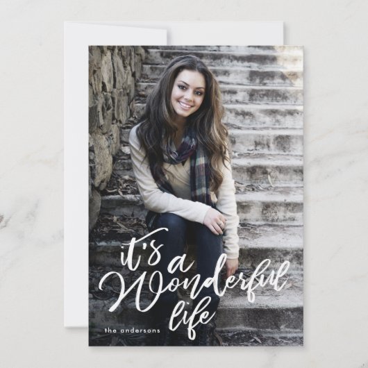 White Het is een prachtige kerstfotokaart voor ied Feestdagenkaart (Voorkant)