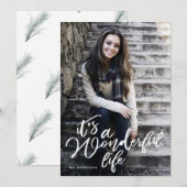 White Het is een prachtige kerstfotokaart voor ied Feestdagenkaart (Voorkant / Achterkant)