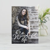 White Het is een prachtige kerstfotokaart voor ied Feestdagenkaart (Staand voorkant)