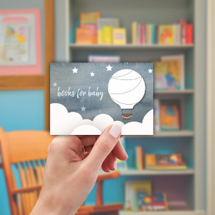 White Hete Luchtballon Neutraal Baby Boekaanvraag Kaart