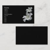 White Hibiscus Flower Natuur Visitekaartje (Voorkant / Achterkant)