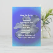 White Hibiscus Flower Party Kaart (Staand voorkant)