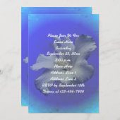 White Hibiscus Flower Party Kaart (Voorkant / Achterkant)