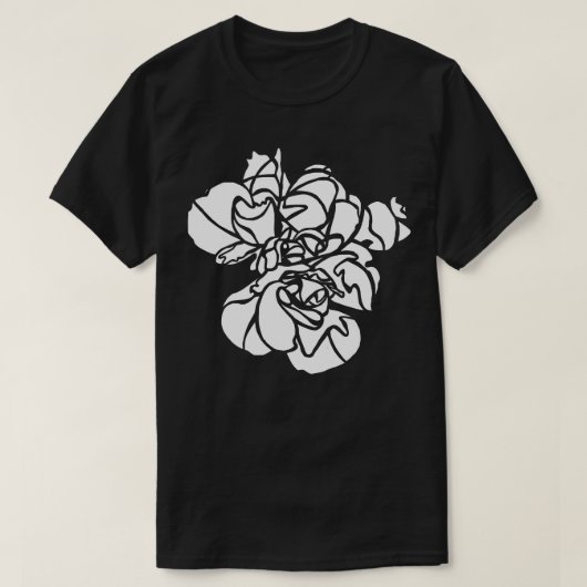 White Hibiscus Flower Plant Art T-shirt (Design voorkant)