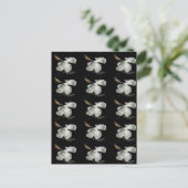 White Hibiscus Flower Side Uitzicht Briefkaart (Staand voorkant)