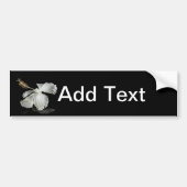 White Hibiscus Flower Side Uitzicht Bumpersticker (Voorkant)