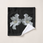 White Hibiscus Flowers Bad Handdoek (Wasdoekje)