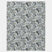 White Hibiscus Flowers Bouquet Fleece Deken (Voorkant)