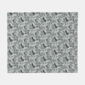 White Hibiscus Flowers Bouquet Fleece Deken (Voorkant (Horizontaal))