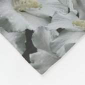 White Hibiscus Flowers Bouquet Fleece Deken (Hoek)