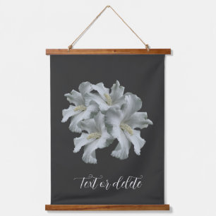 White Hibiscus Flowers Bouquet Personalized Hangend Wandkleed