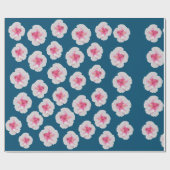 White Hibiscus Flowers Custom Cadeaupapier (Vlak)