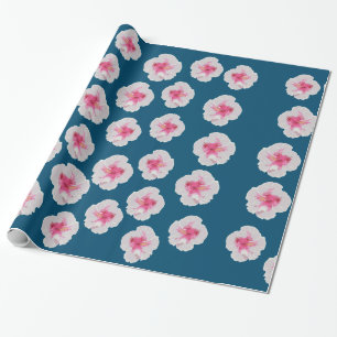 White Hibiscus Flowers Custom Cadeaupapier