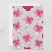 White Hibiscus Flowers Custom Kaart (Achterkant)