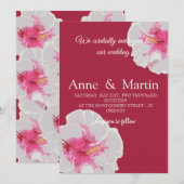 White Hibiscus Flowers Custom Kaart (Voorkant / Achterkant)