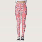 White Hibiscus Flowers Custom Leggings (Voorkant)