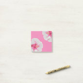 White Hibiscus Flowers Custom Post-it® Notes (Op bureau)
