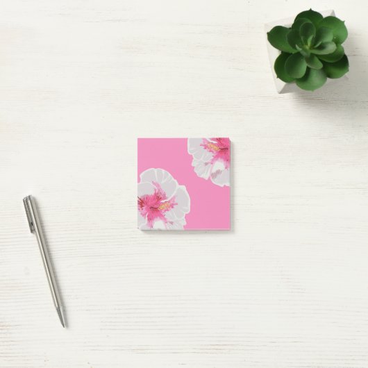 White Hibiscus Flowers Custom Post-it® Notes (Kantoor)