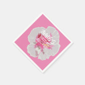 White Hibiscus Flowers Custom Servet (Hoek)