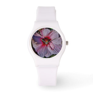 White Hibiscus Horloge