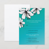 White Hibiscus - rsvp cards Kaartje (Voorkant / Achterkant)