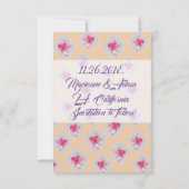 White Hibiscus Save the Date Kaart (Achterkant)