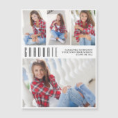 White High School College Afbeelding 4 Foto Magnetische Uitnodiging (Voorkant)