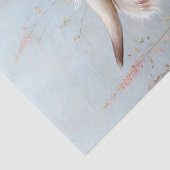 White Highland Koe in een bloemenveld Decoupage Tissuepapier (Detail)