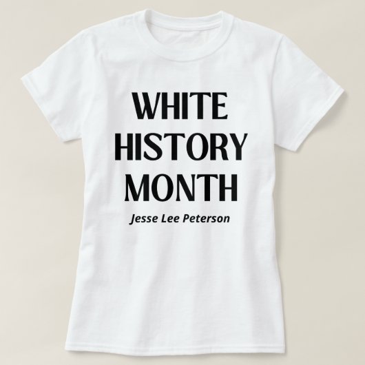 White History Month Jesse Lee Peterson T-shirt (Design voorkant)