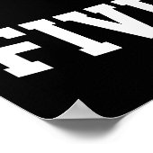 White Hockey Goalie Hou je vijfhoek dicht Poster (Hoek)