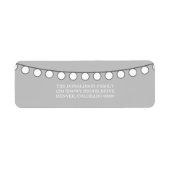 White Holiday String of Lights Adresetiketten Etiket (Voorkant)