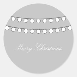 White Holiday String of Lights Stickers