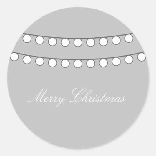 White Holiday String of Lights Stickers (Voorkant)