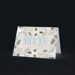 White Holly Botanical Prettige feestdagen Kaart<br><div class="desc">Elegant bloemkool met holle illustraties en moderne kalligrafie. Deze kaart maakt deel uit van een vakantieset - White Holly Botanical Holiday Set. De gelijke stempels,  de stickers,  en andere punten zijn beschikbaar.</div>
