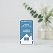White Home Icon Bouw & Bouw Blauwdruk Visitekaartje (Staand voorkant)