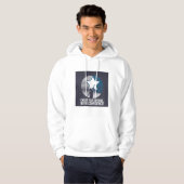 White Hoodie: "Jaag je dromen met vertrouwen na" Hoodie (Voorkant volledig)