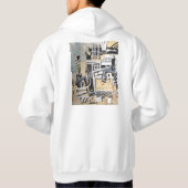 White Hoodie met Capricorn Wall design (Achterkant)