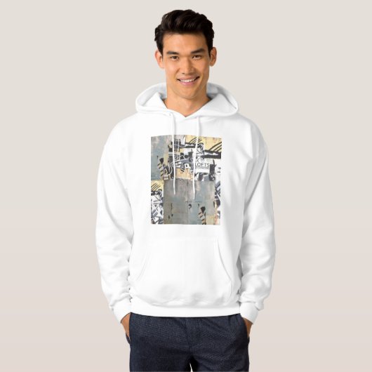 White Hoodie met Capricorn Wall design (Voorkant volledig)