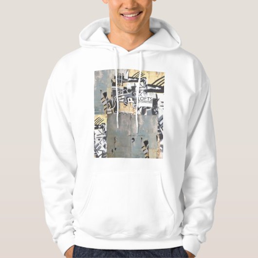 White Hoodie met Capricorn Wall design (Voorkant)