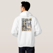 White Hoodie met Capricorn Wall design (Achterkant volledig)