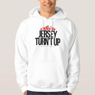 White Hoodie met Jersey Draai niet op design