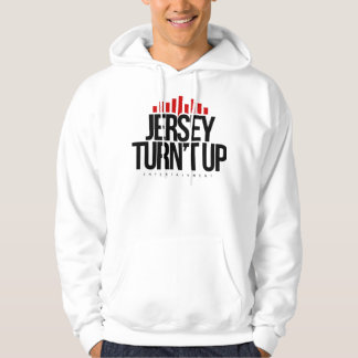 White Hoodie met Jersey Draai niet op design