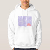 White Hoodie met mountaindesign (Voorkant)
